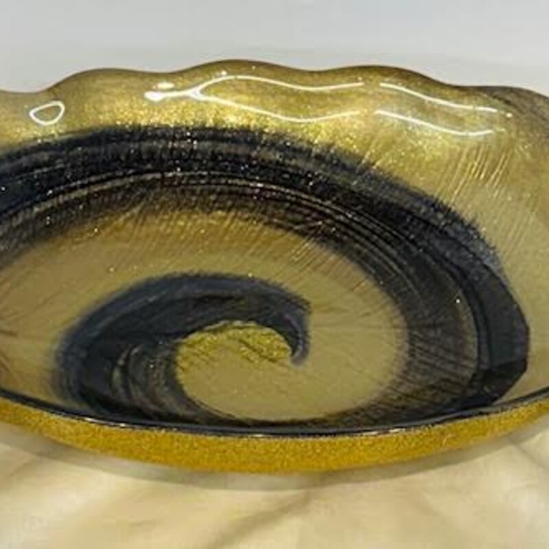 Glitter Swirl Oval
Gold Blue
Size: 16x10.5x3.5H