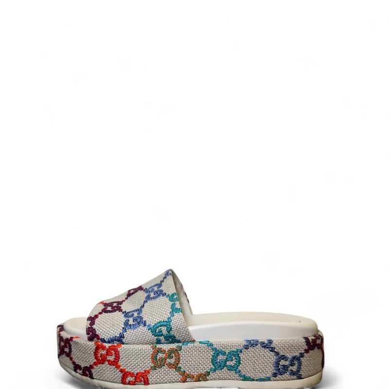 Gucci Angelina Platform Multicolor

Size: 39

Code: 623212

In very good condition. Additional padding added to the top lip of shoes.

Does not come with the original dust bag or box.