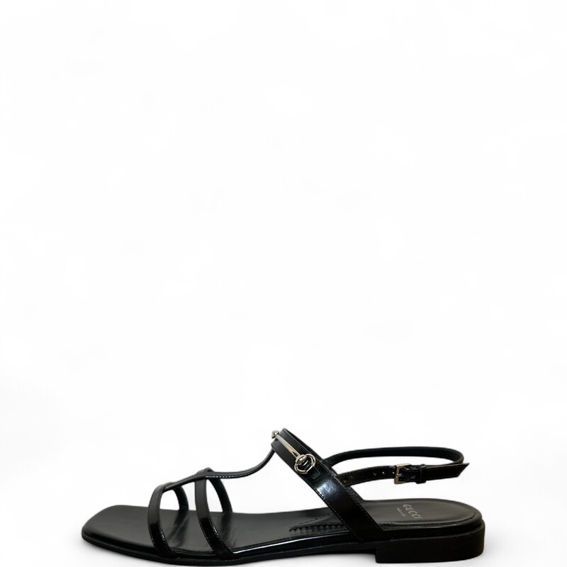 Gucci Slim Horsebit Sandals Black

Size 40

In very good condition. Light creasing to bottom sole.

Does not come with the original dust bag or box.