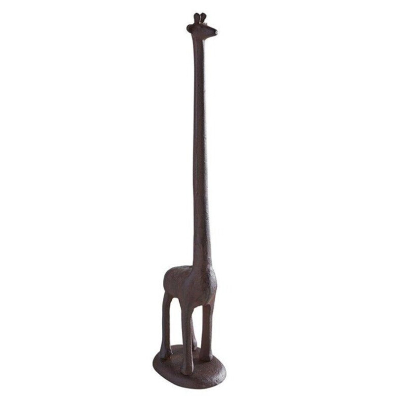 Iron Long Neck Giraffe Paper Towel Holder
Bronze
Size: 4x16.5H