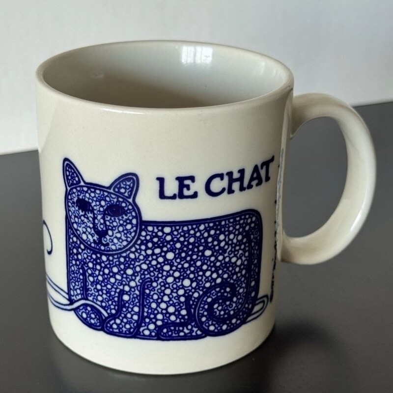Le Chat Cat Mug
Tan Blue Size: 5 x 4H