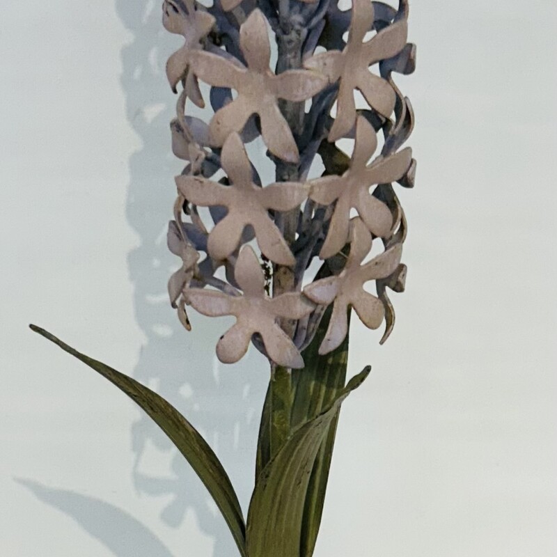 Hand Forged Metal Hyacinth
Lt Pink Green Brown Metal
Size: 5x19H
Vintage Italian 1920s Iron Sculpture
Beautiful and Realistic
Coordinating Pieces Sold Separately