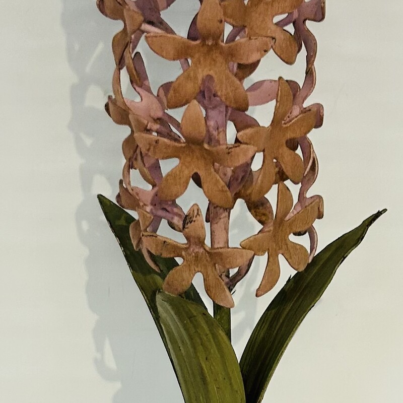 Hand Forged Metal Hyacinth
Pink Green Brown Metal
Size: 5x19H
Vintage Italian 1920s Iron Sculpture
Beautiful and Realistic
Coordinating Pieces Sold Separately
