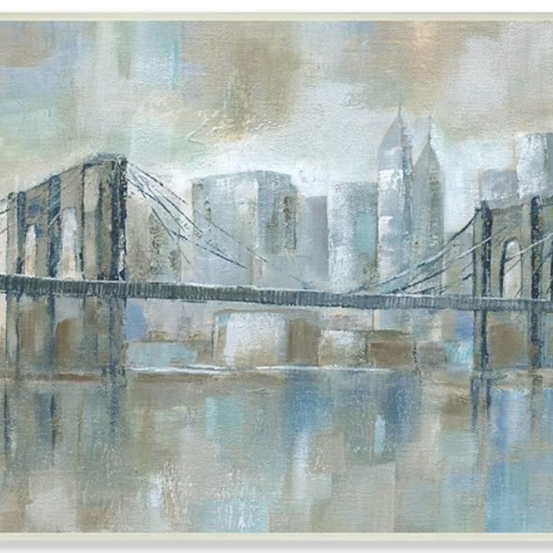 Ocean Water Bridge Abstract
Blue White Tan
Size: 18.5x12.5h