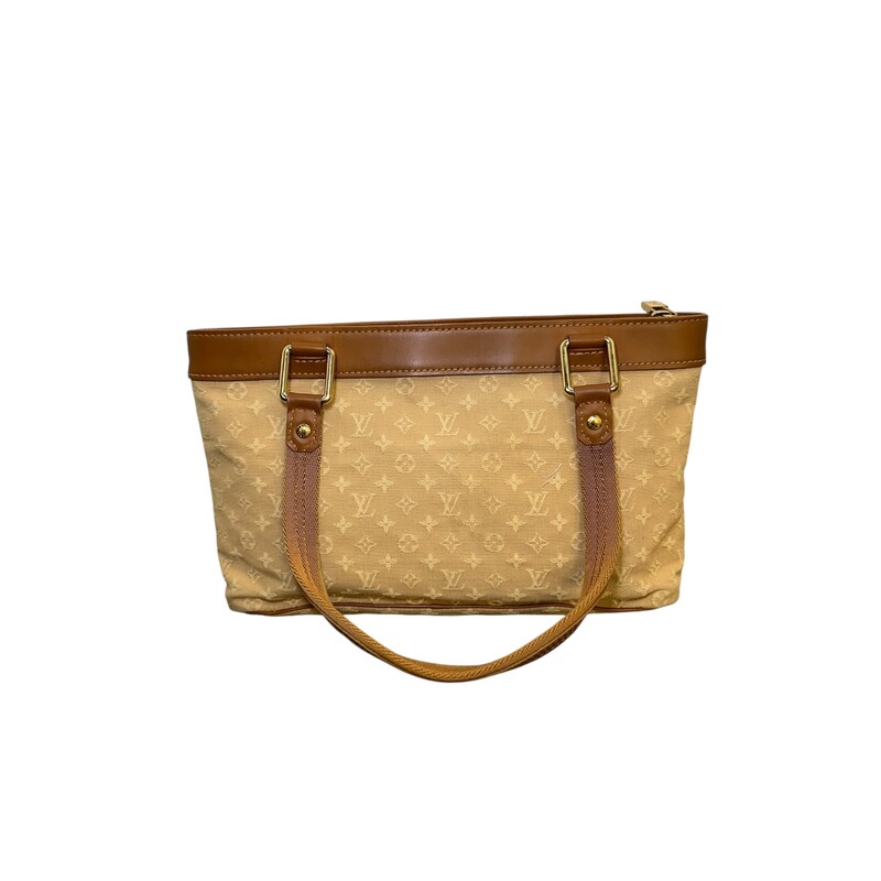 Louis Vuitton Lucille Mini Lin PM Beige<br />
<br />
Code: SR1014<br />
<br />
Dimensions:<br />
Length: 11.25 in<br />
Width: 3.25 in<br />
Height: 7.5 in<br />
Drop: 8 in<br />
<br />
In very good condition. Light creasing to the bag.<br />
<br />
Does not come with the original dust bag or box.