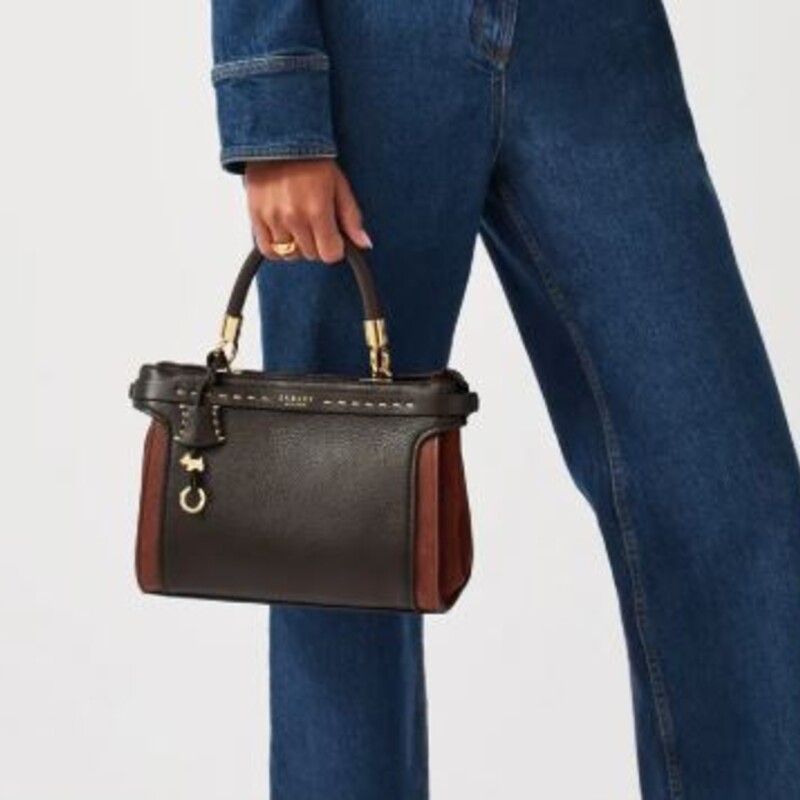 Radley Bedford Row Open Top Satchel
Brown, Black and Gold
Size: 10x8H