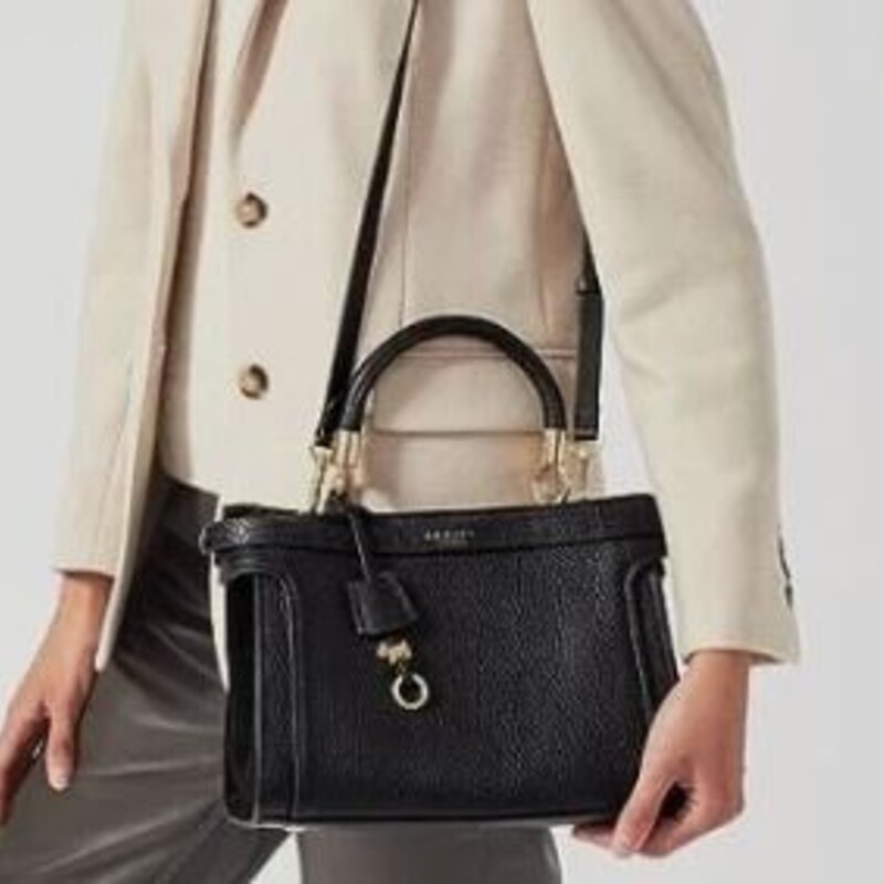 Radley Bedford Row Open Top Satchel
Black and Gold
Size: 10x8H