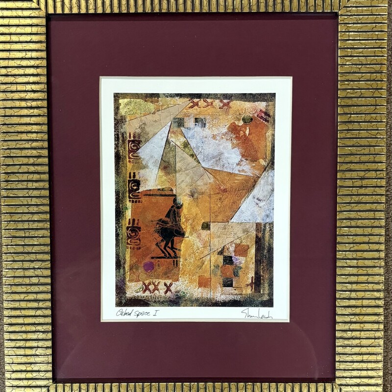 Cubed Space I Modern Print
Gold Maroon Size: 14 x 17.5H