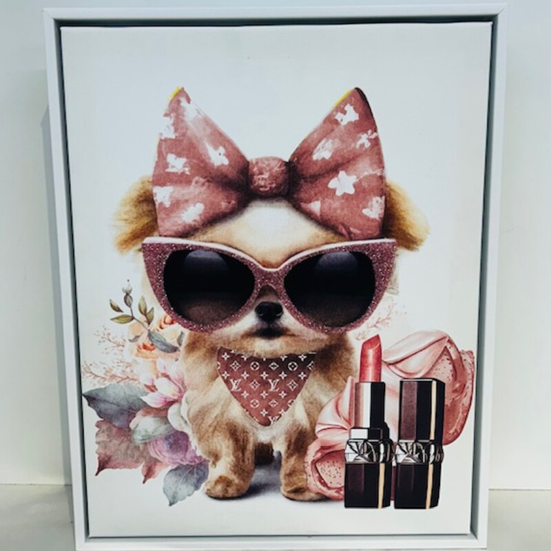 Lipstick Doggie Canvas