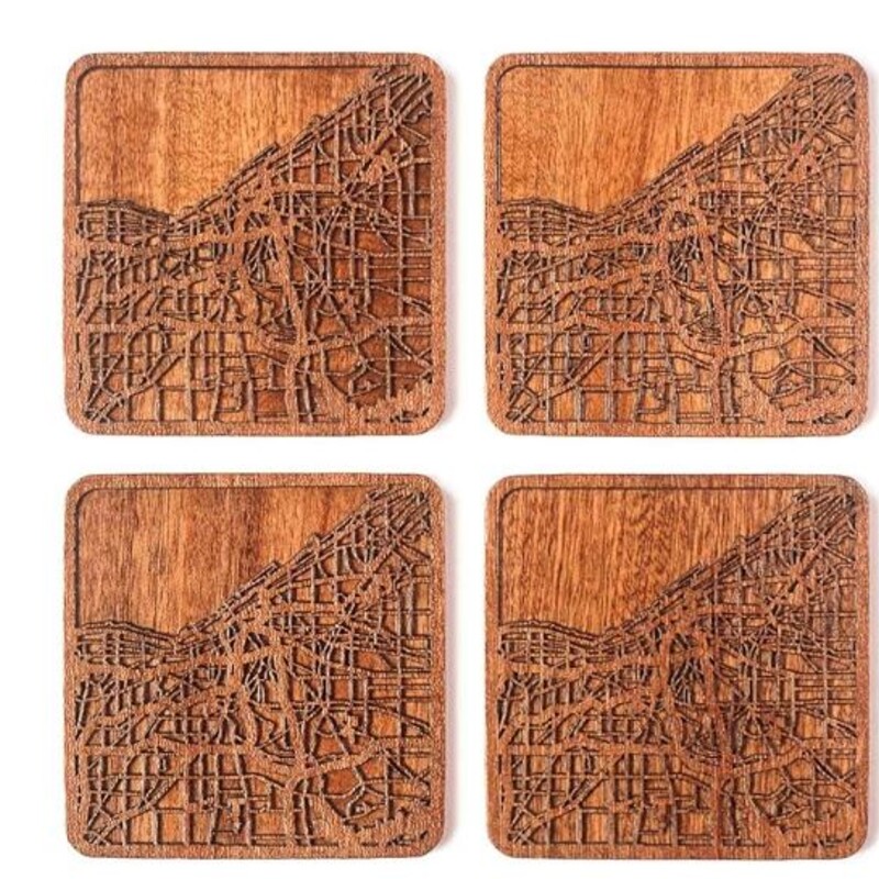S4 Wood Cle Coasters