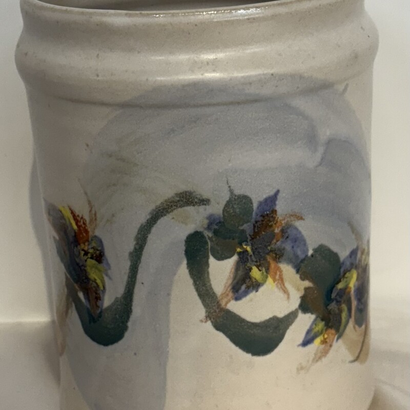 Floral Painted Rnd Vase
