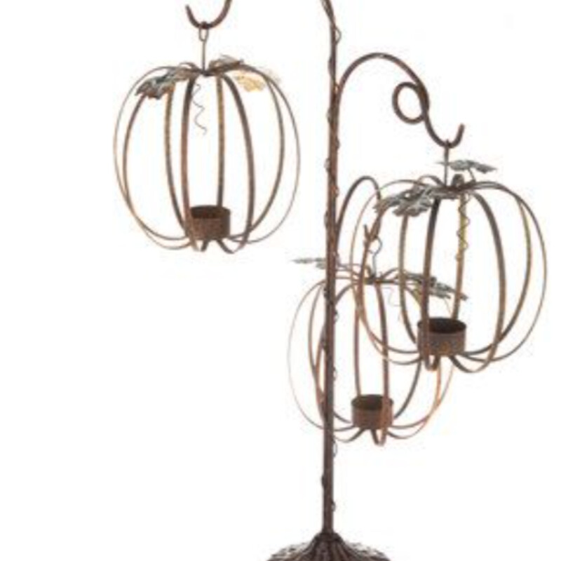3 Votive Pumpkin Tree