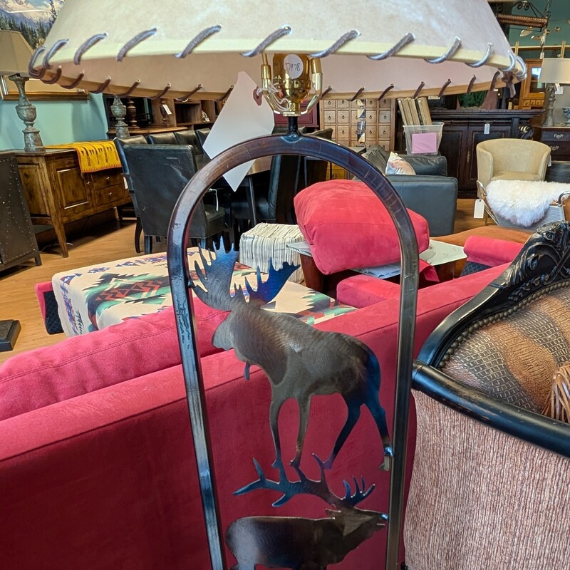 Elk Moose Bear Floor Lamp, Laser Cut
15w x 59h