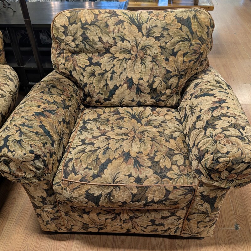 Hancock & Moore Floral, Tan/Gold,  *PAIR*<br />
41w x 38d x 33h