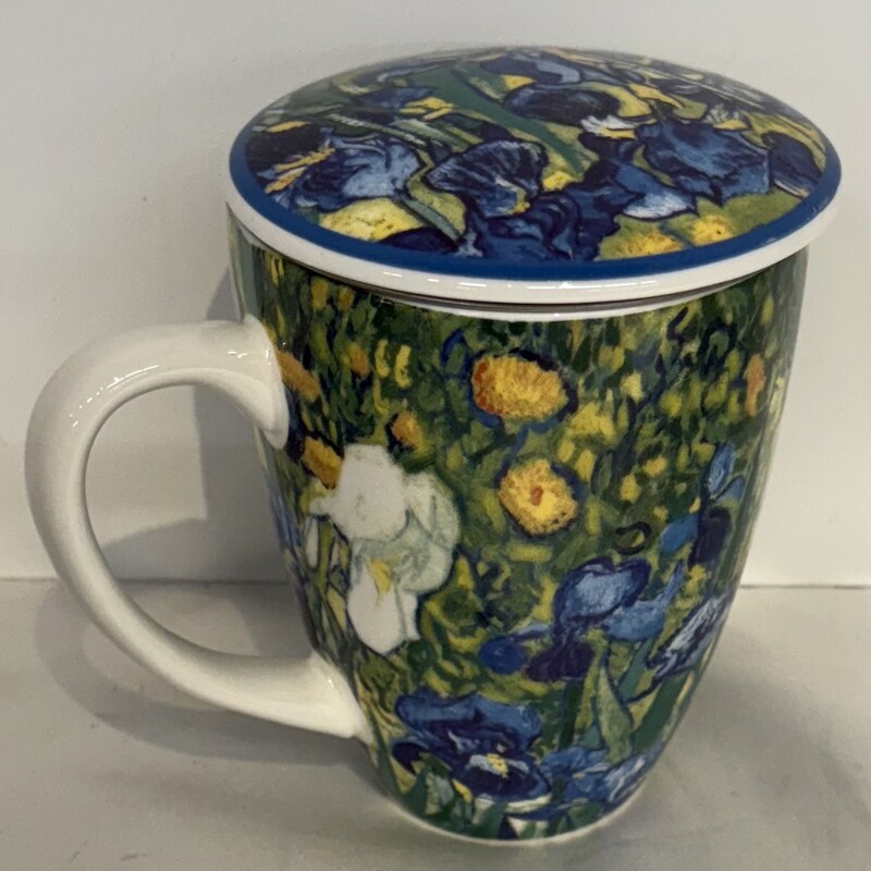 Van Gogh Floral Tea Mug
Blue, Green and Yellow
Size: 5x4H