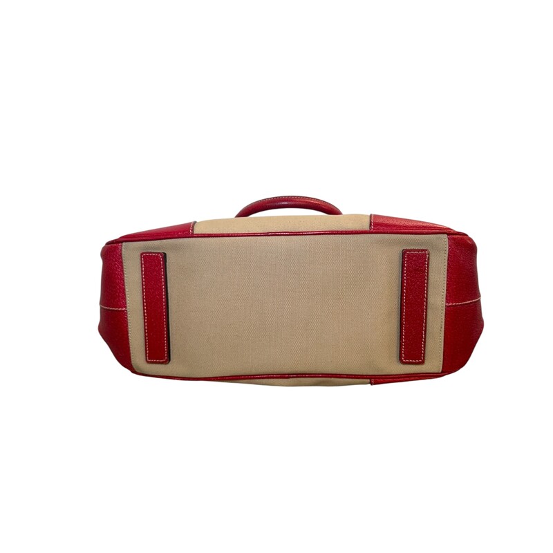 Prada Cinghiale Trimmed Canapa Bowler Bag<br />
<br />
Factory Code: 31<br />
<br />
Dimensions: 13 L x 7 H inches<br />
<br />
In very good condition. Some scratches on the leather.<br />
<br />
Comes with the original dust bag and box.
