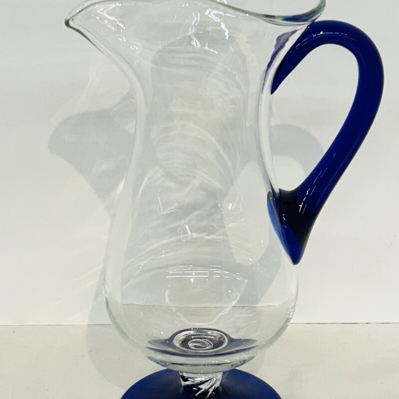Cobalt Handle Gls Pitcher