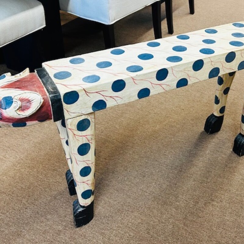 Wood Folk Art Dotted Cat