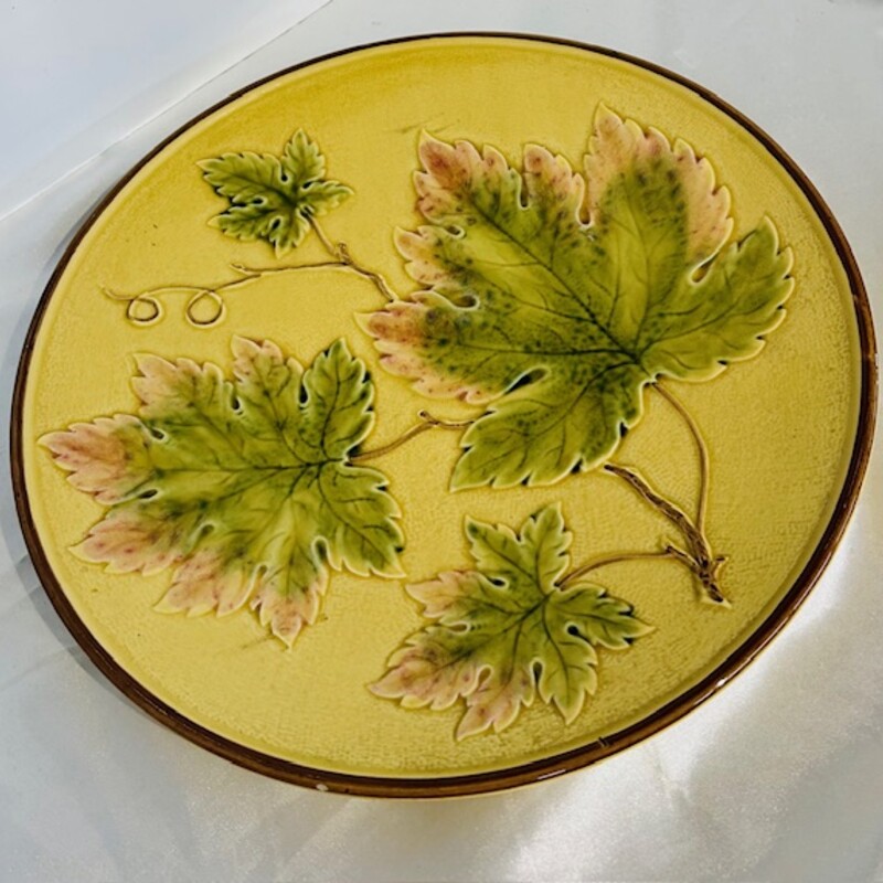 German Majolica Leaf Plt