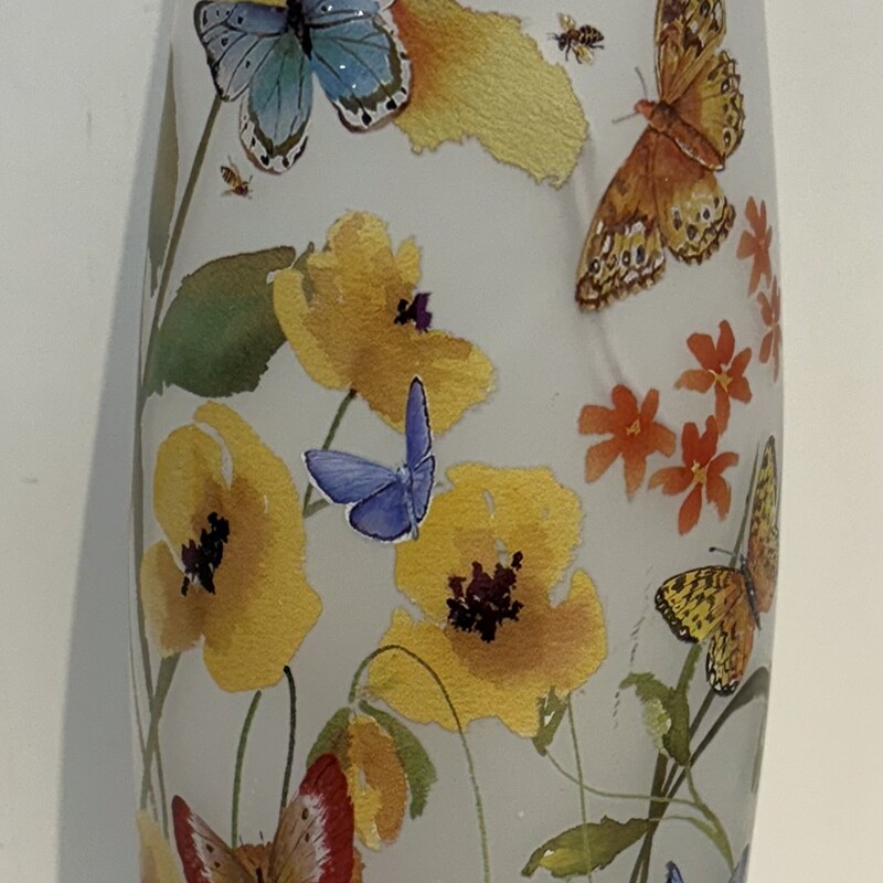 Butterfly Glass Vase Lamp
