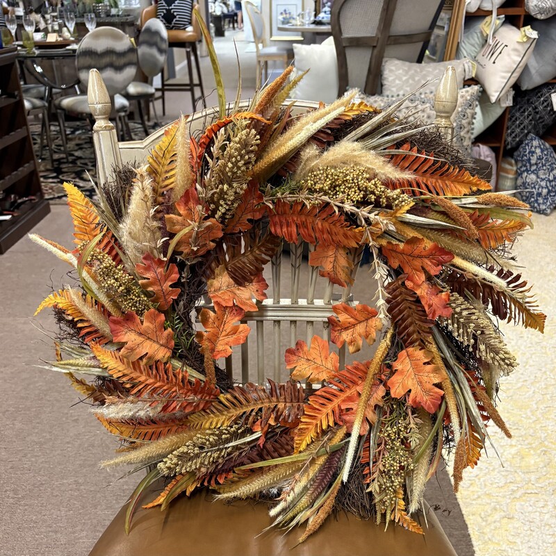 Fall Wheat Twig Wreath
