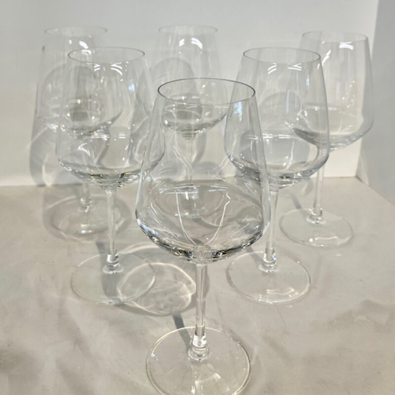 Set of 6 Wide Wine Glasses
Clear, Size: 3.5x9H