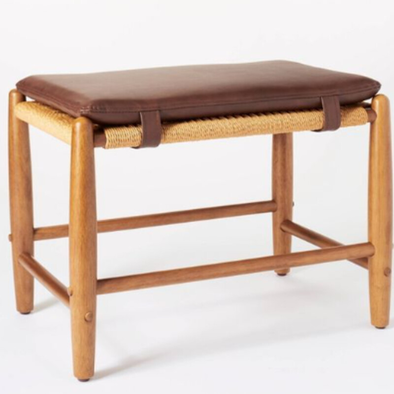 Layton Faux Leather Bench