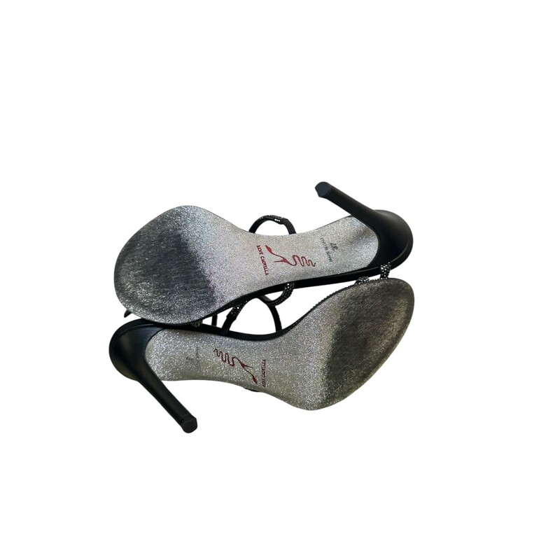 Rene Caovilla Cleo Heels

 Dark Grey Black

 Size: 37.5

In very good condition. Some wear on soles and bottoms.

Comes with original box.