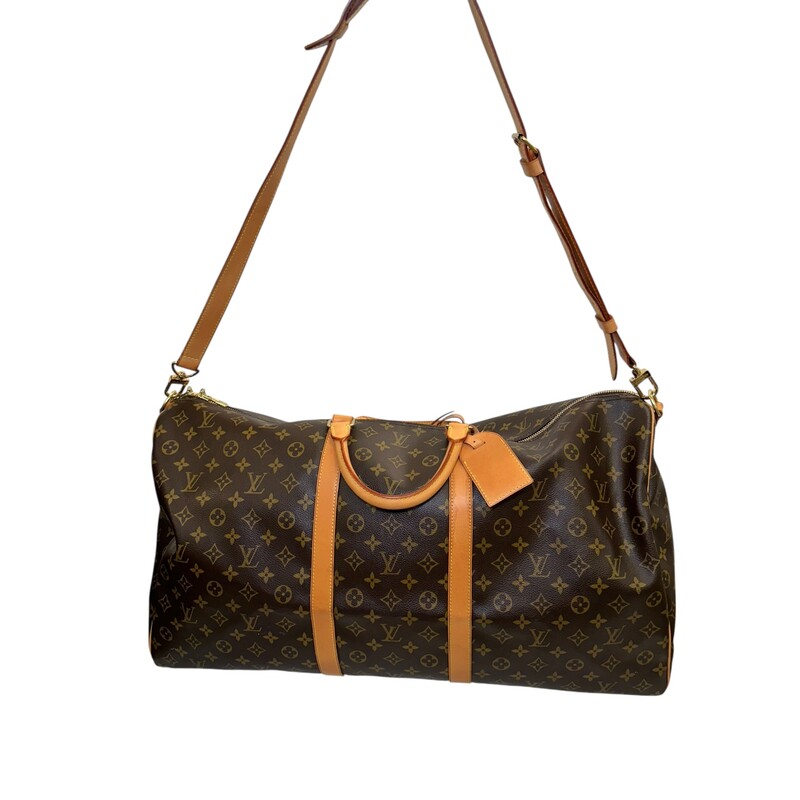Louis Vuitton Bandouliere 60 Monogram<br />
<br />
Code:  MB0055<br />
<br />
Dimensions:<br />
Base length: 24 in<br />
Height: 11.75 in<br />
Width: 10.25 in<br />
Drop: 5.5 in<br />
Drop: 20 in<br />
<br />
In very good condition. Light wear to the leather and stains on the interior.<br />
<br />
Does not come with the dust bag or box.
