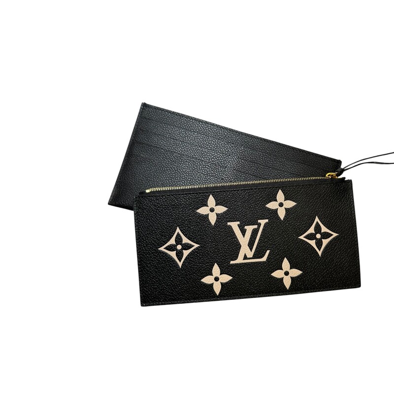 Louis Vuitton Felicie Black BiColor<br />
<br />
Chipped<br />
<br />
Dimensions:<br />
8.3 x 4.7 x 1.2 inches<br />
(Length x Height x Width)<br />
<br />
In very good condition. Light wear to the hardware. Comes with all of the inserts.<br />
<br />
Comes with the original box. No dust bag.