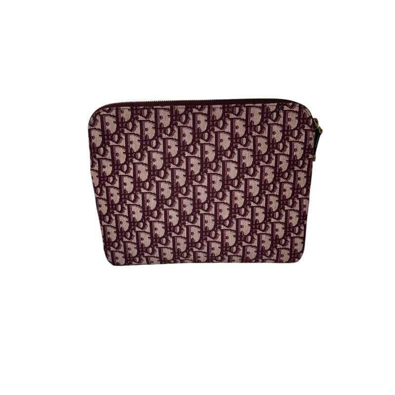 Christian Dior Clutch Monogram Clutch<br />
<br />
Date Code:26-MA-1108<br />
<br />
Dimensions: 10 L x 8 H inches<br />
<br />
In very good condition. Some minor marks inside the interior.<br />
<br />
Does not come with the original dust bag or box.