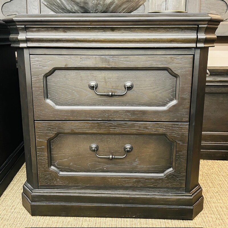 Set of 2 Wood 2 Drawer Nightstands
Black Size: 29 x 18 x 29H
Coordinating king bed sold separately
