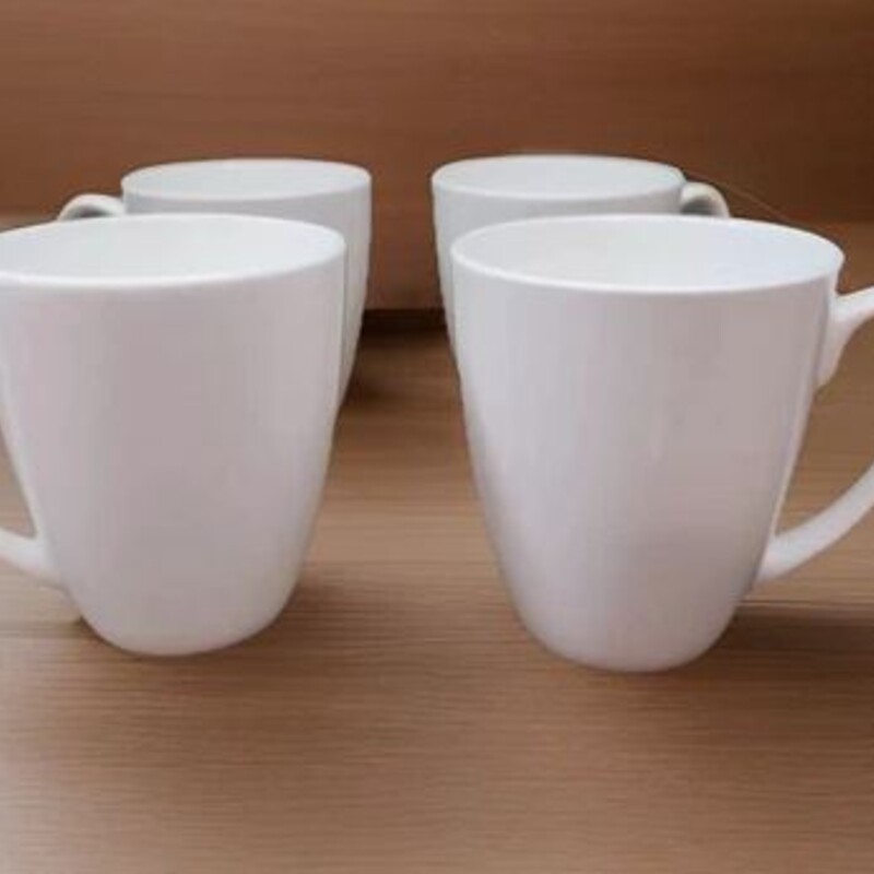 Set of 4 Gorham Boulder Creek Mugs
White, Size: 4.5x4H