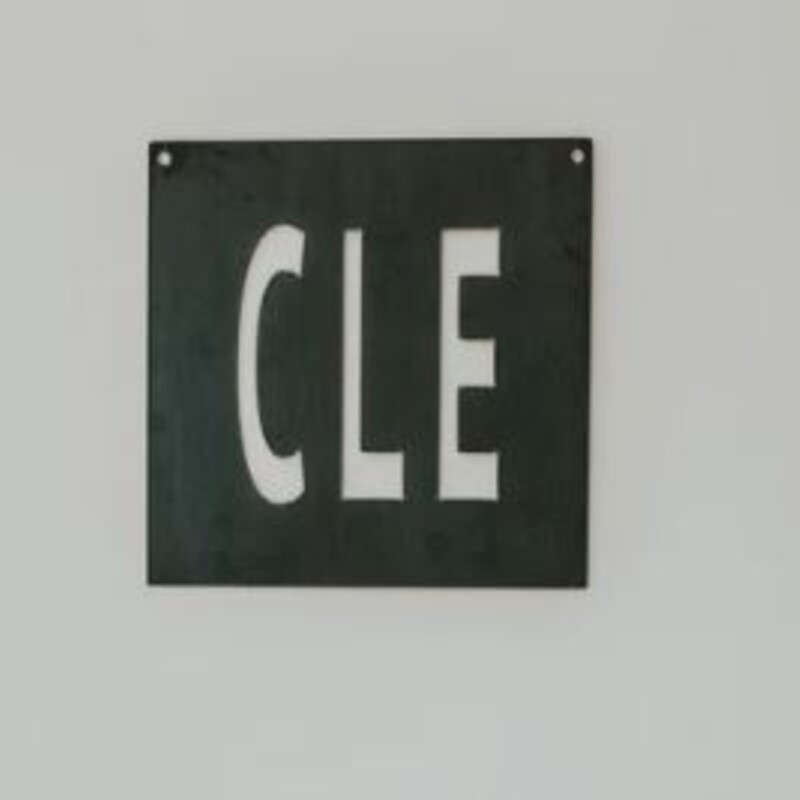 Metal CLE Sign
Silver, Size: 12x12H