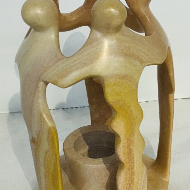 Soapstone Unity Circle Candleholder
Cream, Size: 5x7.4H