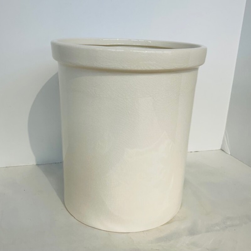 Pottery Barn Ceramic Crackle Crock
Cream Size: 8 x 9H
Smaller crock sold separately
