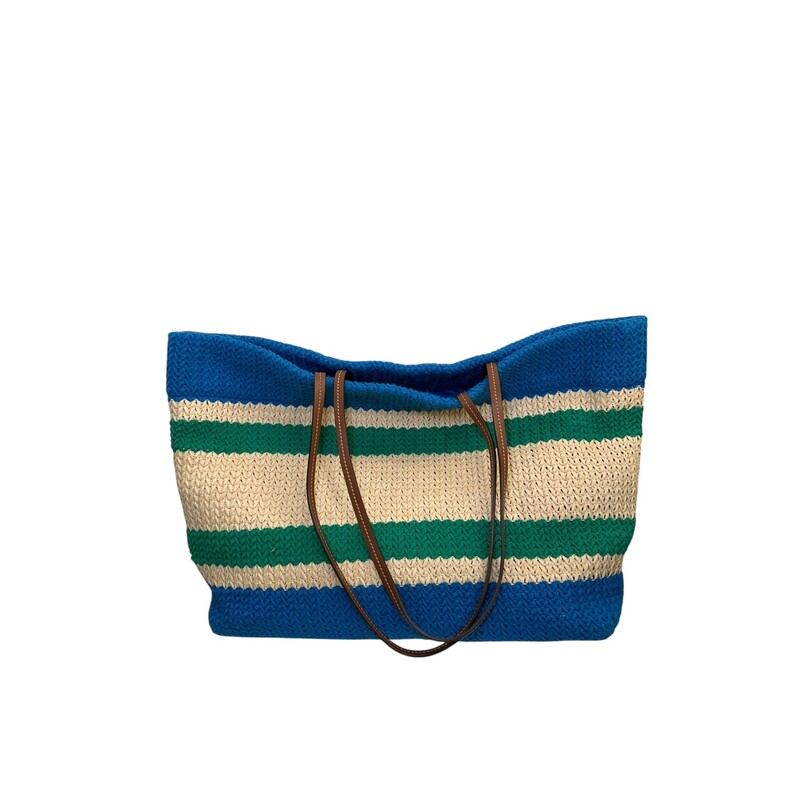 Miu Miu Raffia Effect Woven Tote<br />
<br />
Dimensions: 18 L x 14 H inches<br />
<br />
In very good condition. Some marks on the bottom of the bag.<br />
<br />
Does not come with the original dust bag or box.
