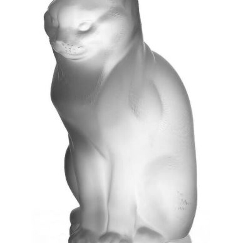 Lalique Frost Sitting Cat