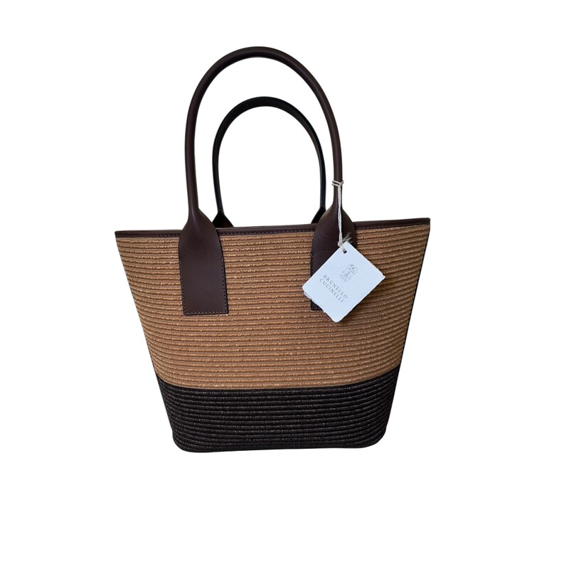 Brunello Cucinelli Raffia Handbag Brown<br />
<br />
In excellent condition.<br />
<br />
Comes with the original dust bag. No box.