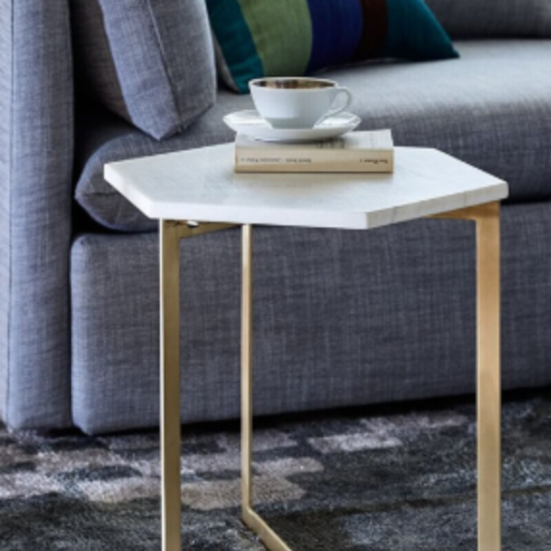 West Elm Quartz Hex Table