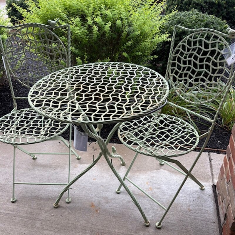 3pc Metal Bird Bistro Set
