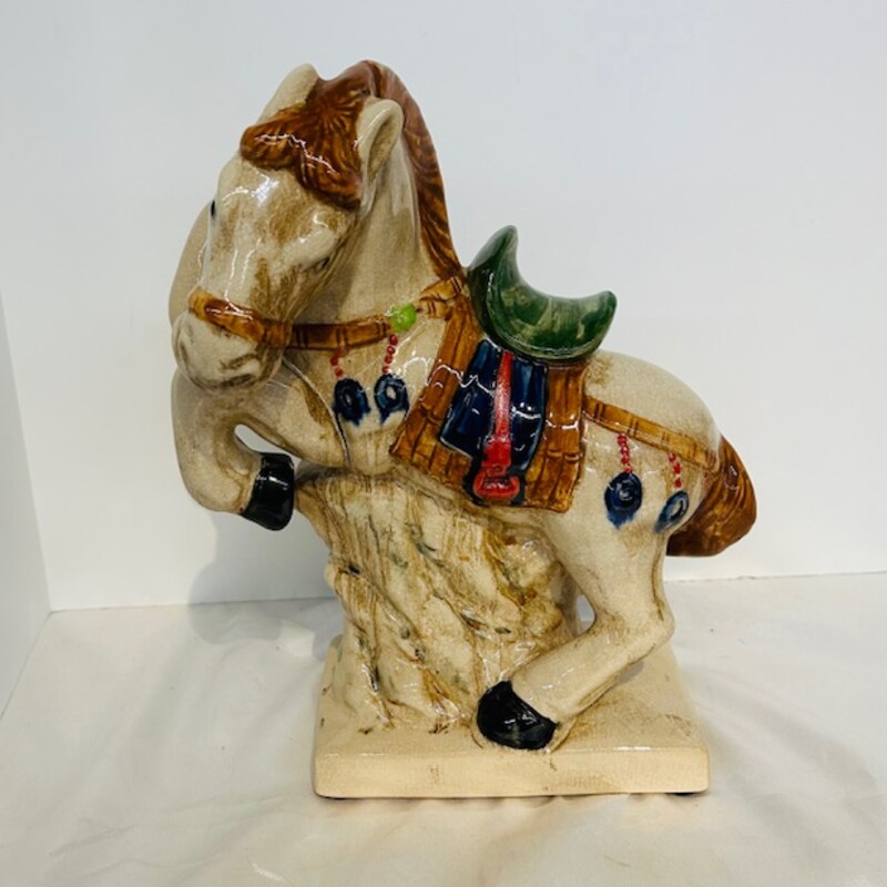 Ceramic Asian War Horse