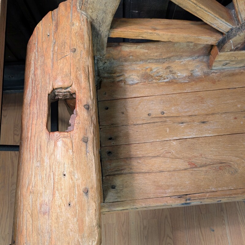 Rustic Wagon Wheel, Handmade, Vintage<br />
55 x 24 x 42h