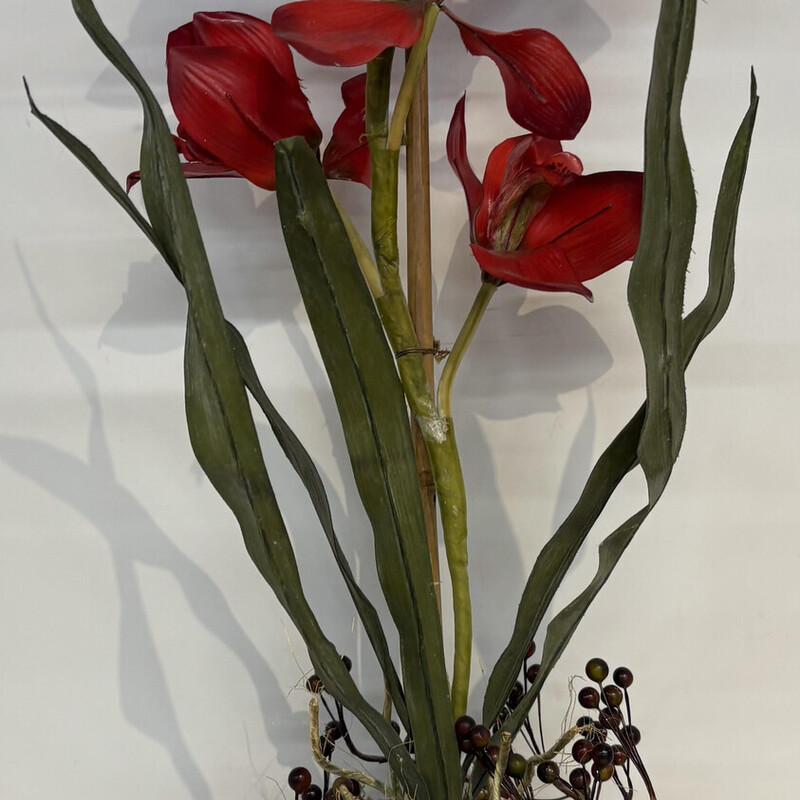 Faux Orchid In Footed Pot