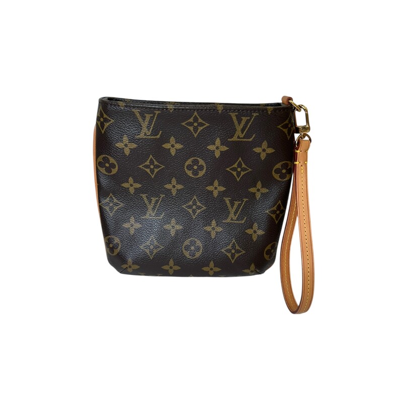 Louis Vuitton Partition Monogram Wristlet<br />
<br />
Date Code: MI0043<br />
<br />
Dimensions:<br />
Base length: 7 in<br />
Height: 6.75 in<br />
Width: 1.25 in<br />
Drop: 7.5 in<br />
<br />
In very good condititon. Light creasing to the bag and patina to the trim.
