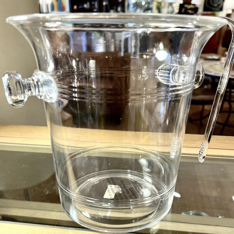 Ice Bucket/Tongs, Acrylic, Size: 2 Pcs