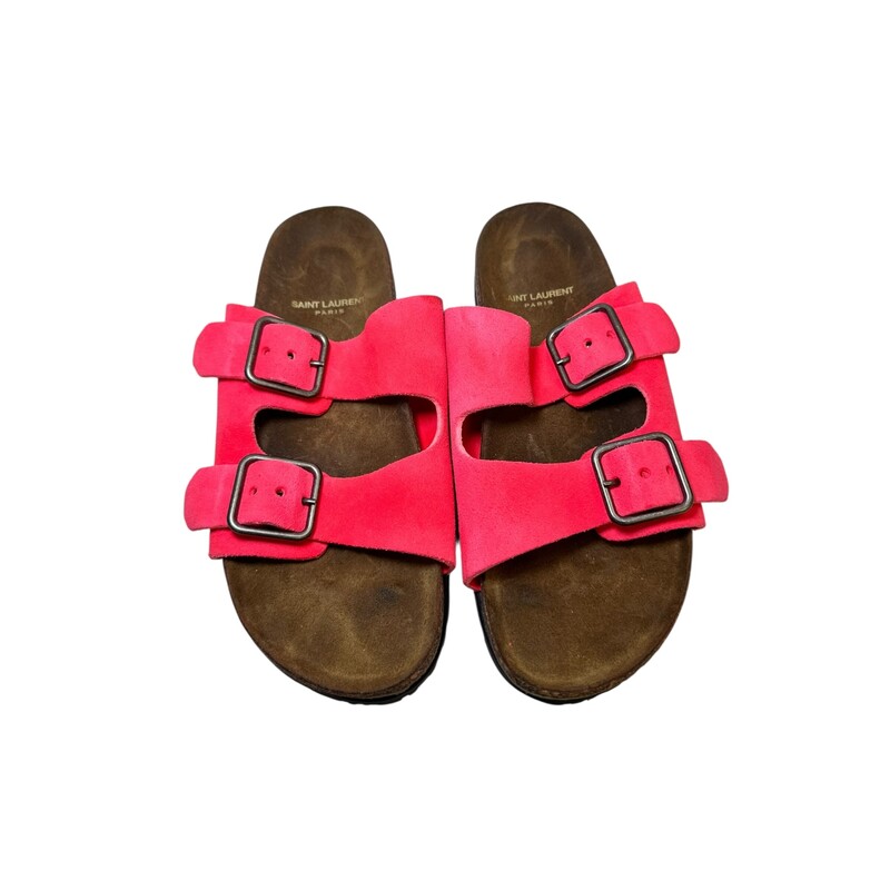 Saint Laurent Jimmy Sandals<br />
<br />
Size: 35.5<br />
<br />
<br />
In very good condition. Light wear to the suede.<br />
<br />
Does not come with the original dust bag or box.