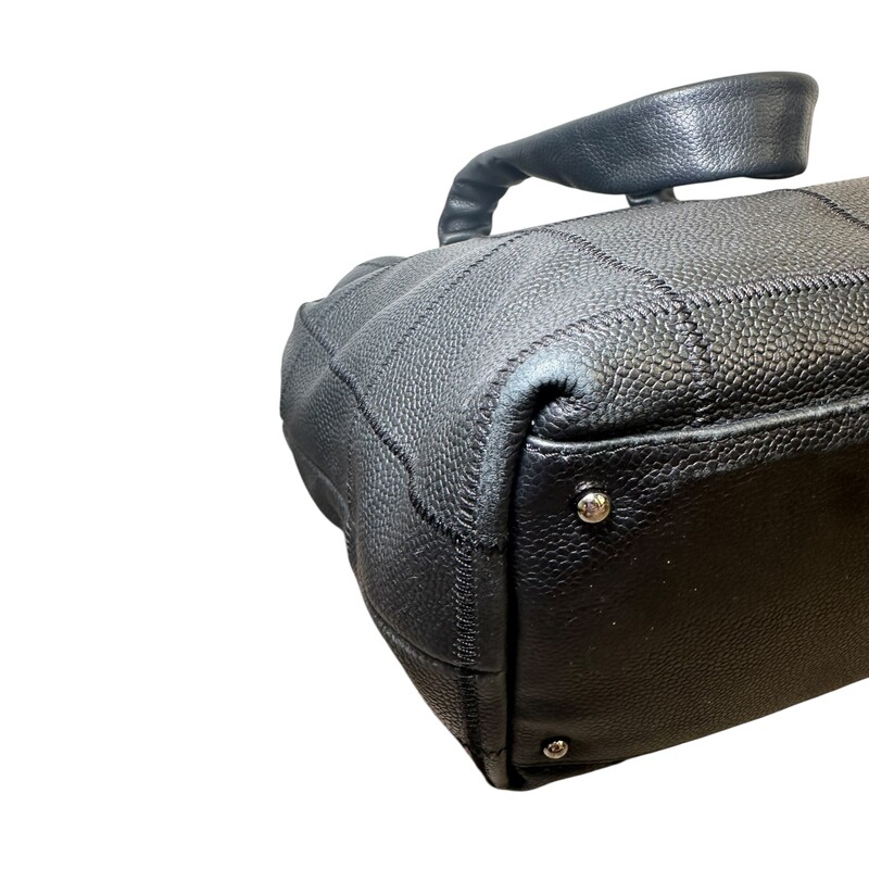 Chanel Leather Square Stitch Shoulder Bag<br />
<br />
Serial Code: 8735***<br />
<br />
Dimensions:14 L x 12 H<br />
<br />
In very good condition. Some corner wear, some scratching on the hardware and interior marks.<br />
<br />
Does not come with the original duat bag or box.