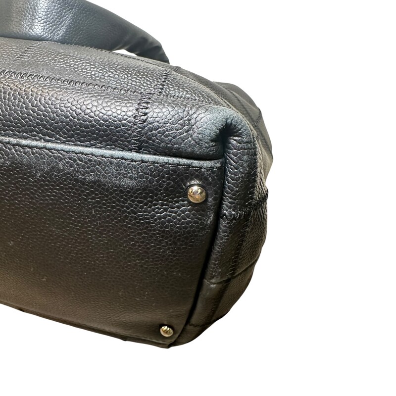 Chanel Leather Square Stitch Shoulder Bag<br />
<br />
Serial Code: 8735***<br />
<br />
Dimensions:14 L x 12 H<br />
<br />
In very good condition. Some corner wear, some scratching on the hardware and interior marks.<br />
<br />
Does not come with the original duat bag or box.