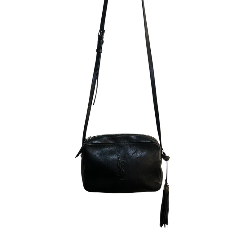 Saint Laurent Lou Calfskin Leather Camera Bag<br />
<br />
Serial Code: FLY470299.1017<br />
<br />
Dimensions: 8.5 L x 5.5 H inches<br />
<br />
In very good condition. Some surface scratches.<br />
<br />
Does not come with the original dust bag or box.